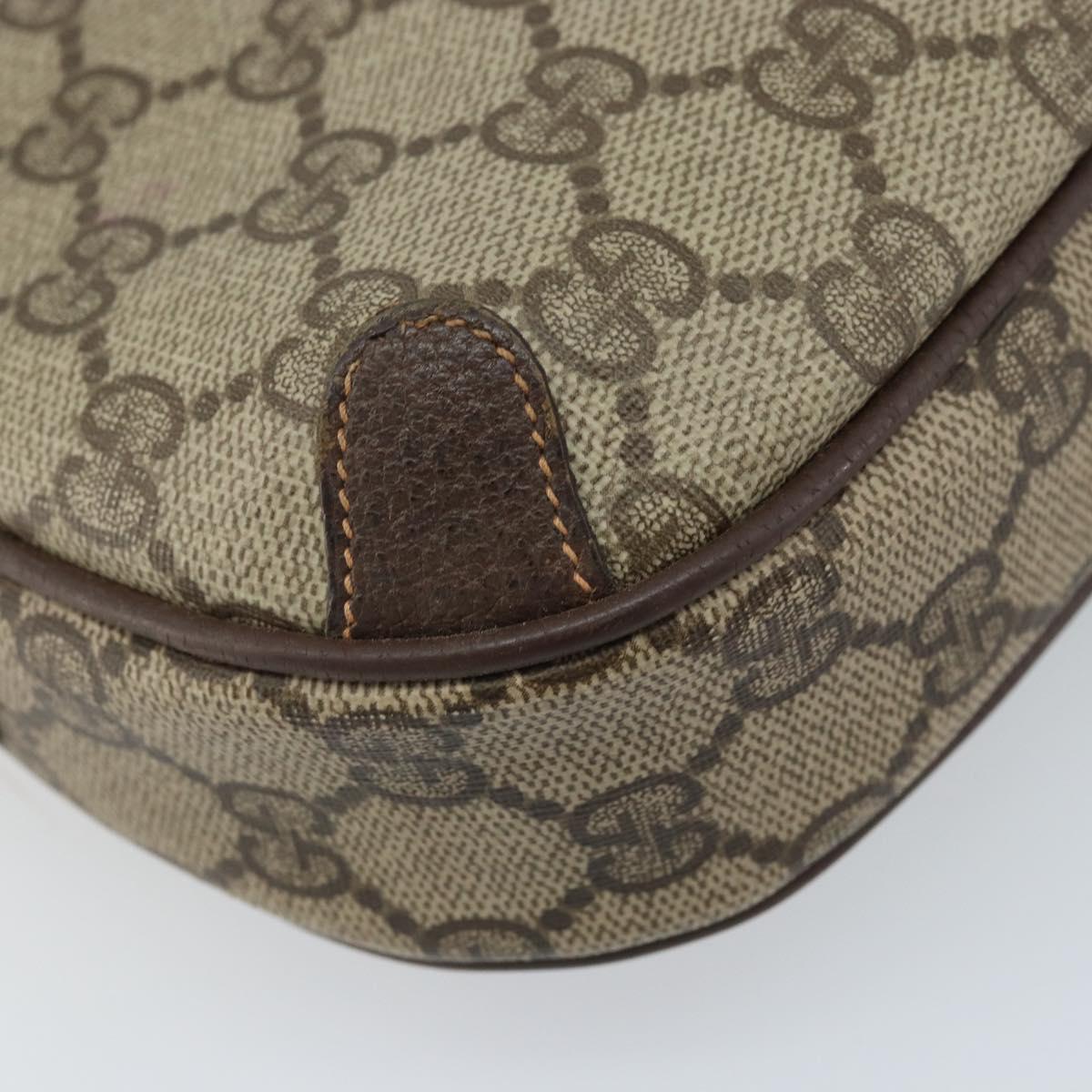 GUCCI GG Supreme Web Sherry Line Bag PVC Beige Gold 89 02 066 Auth LNZ667
