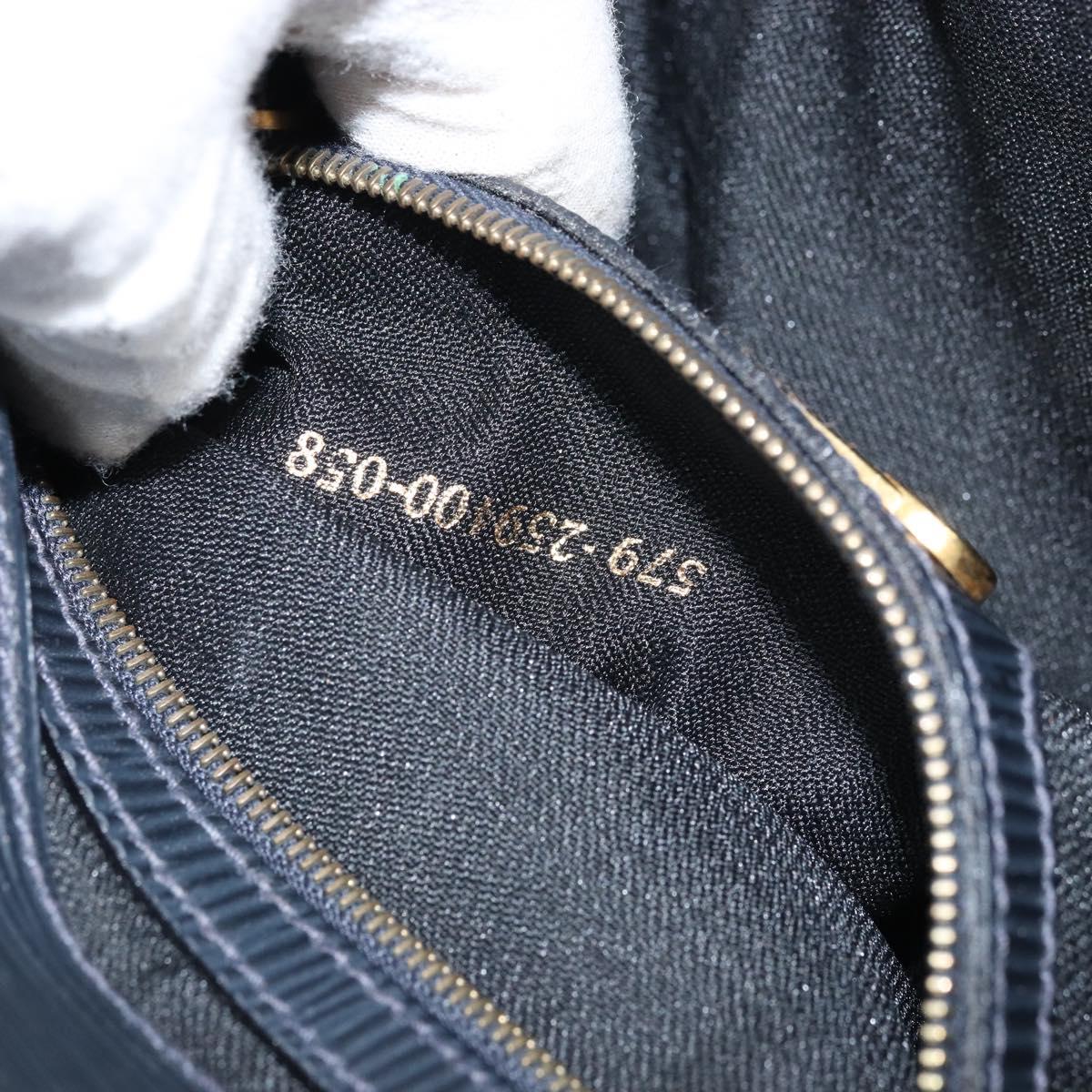 FENDI Shoulder Bag Leather Black Gold Auth LNZ677