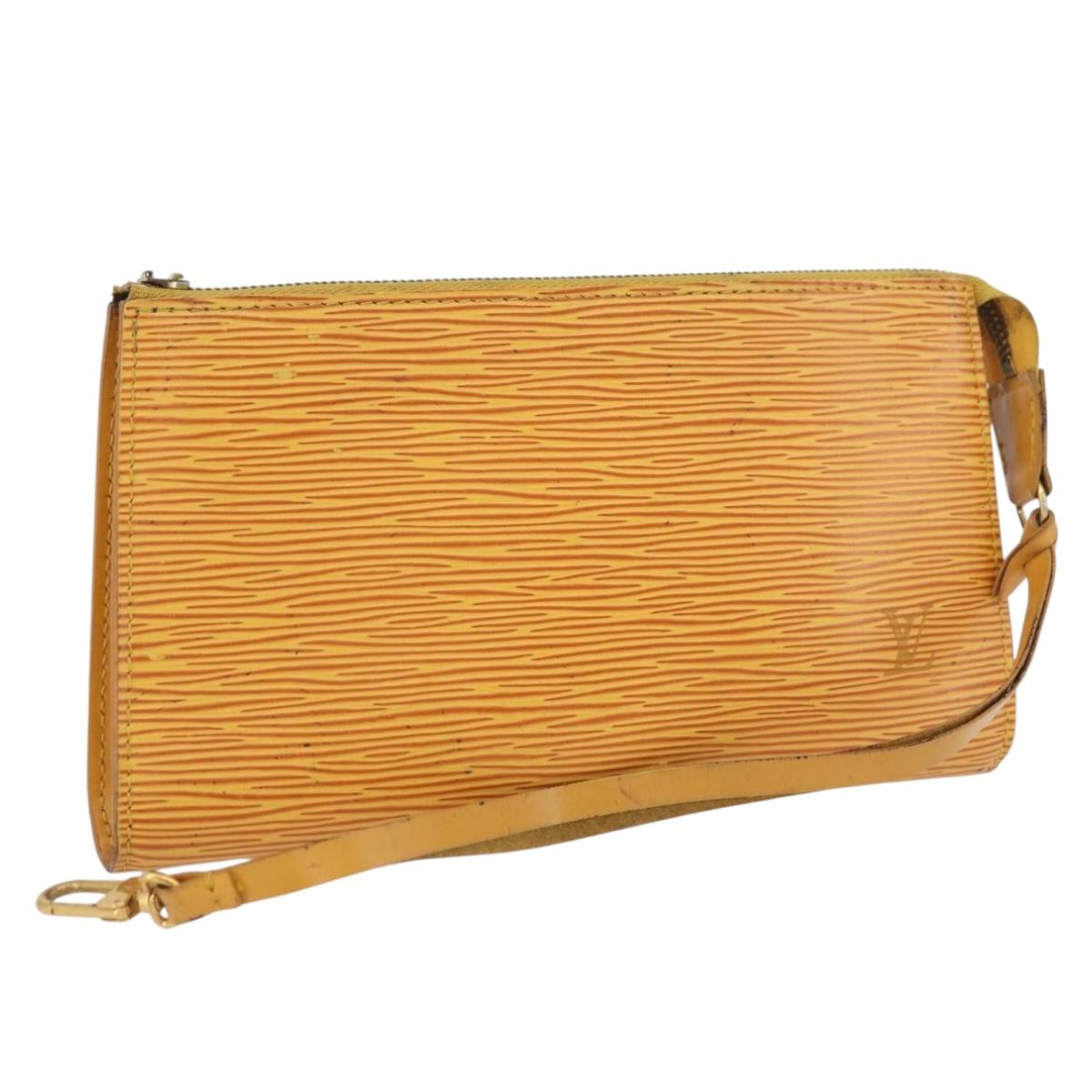 LOUIS VUITTON Epi Pochette Accessoires Pouch Yellow M52949 LV Auth LNZ682