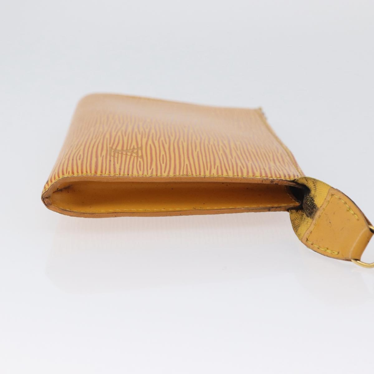 LOUIS VUITTON Epi Pochette Accessoires Pouch Yellow M52949 LV Auth LNZ682