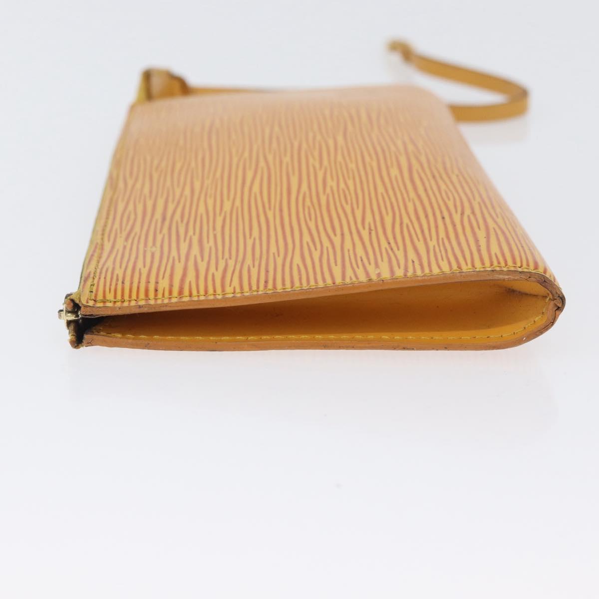 LOUIS VUITTON Epi Pochette Accessoires Pouch Yellow M52949 LV Auth LNZ682