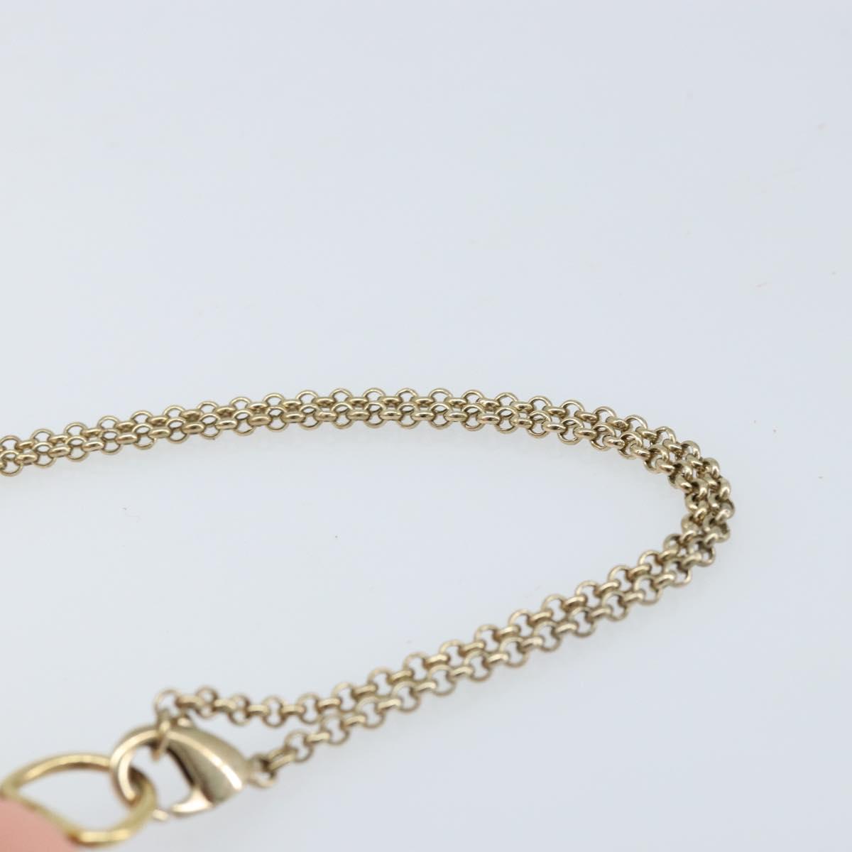 Salvatore Ferragamo Chain Vala Pouch Leather Pink Gold Auth LNZ683A