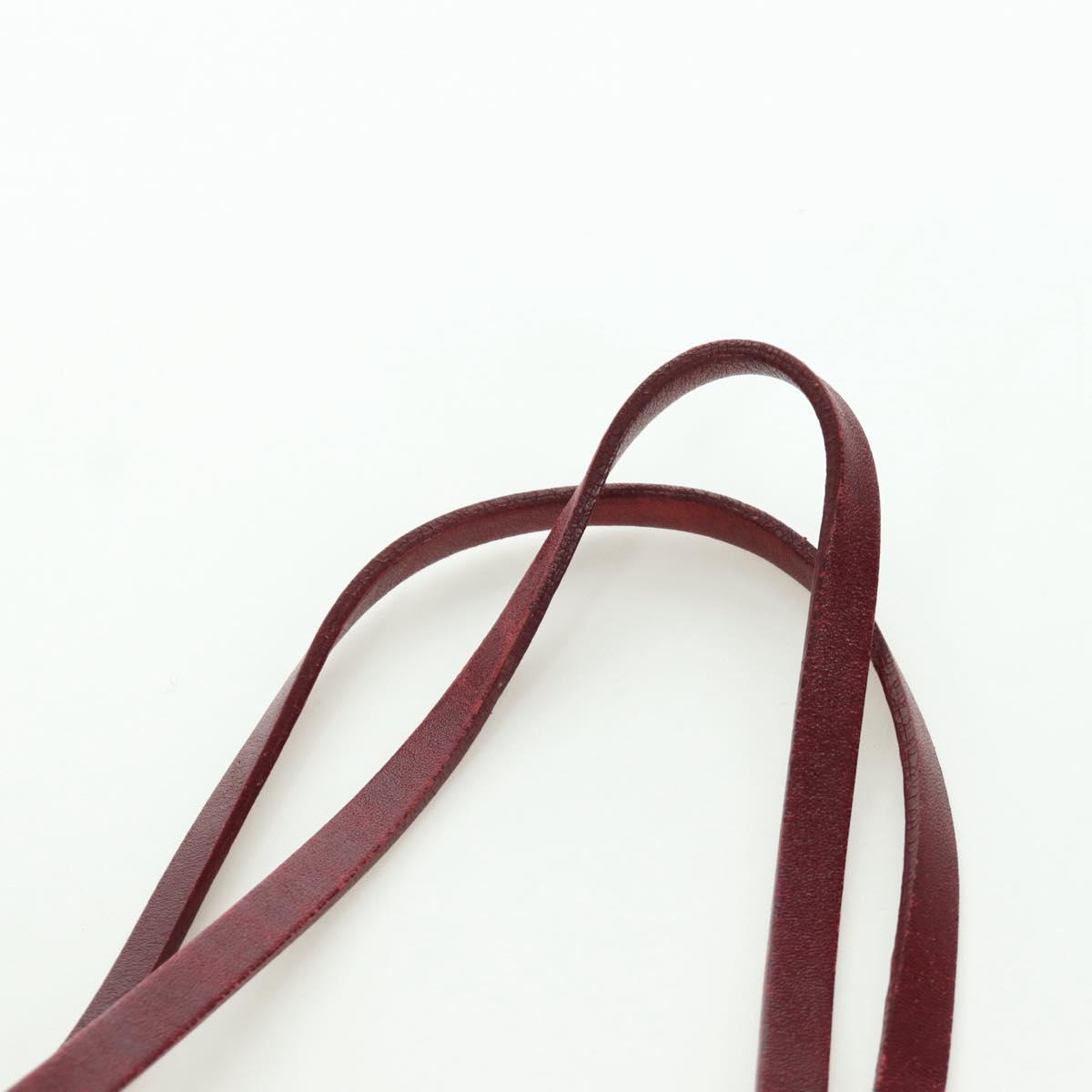 FENDI Zucchino Canvas Tote Bag Red Gold Auth LNZ695V