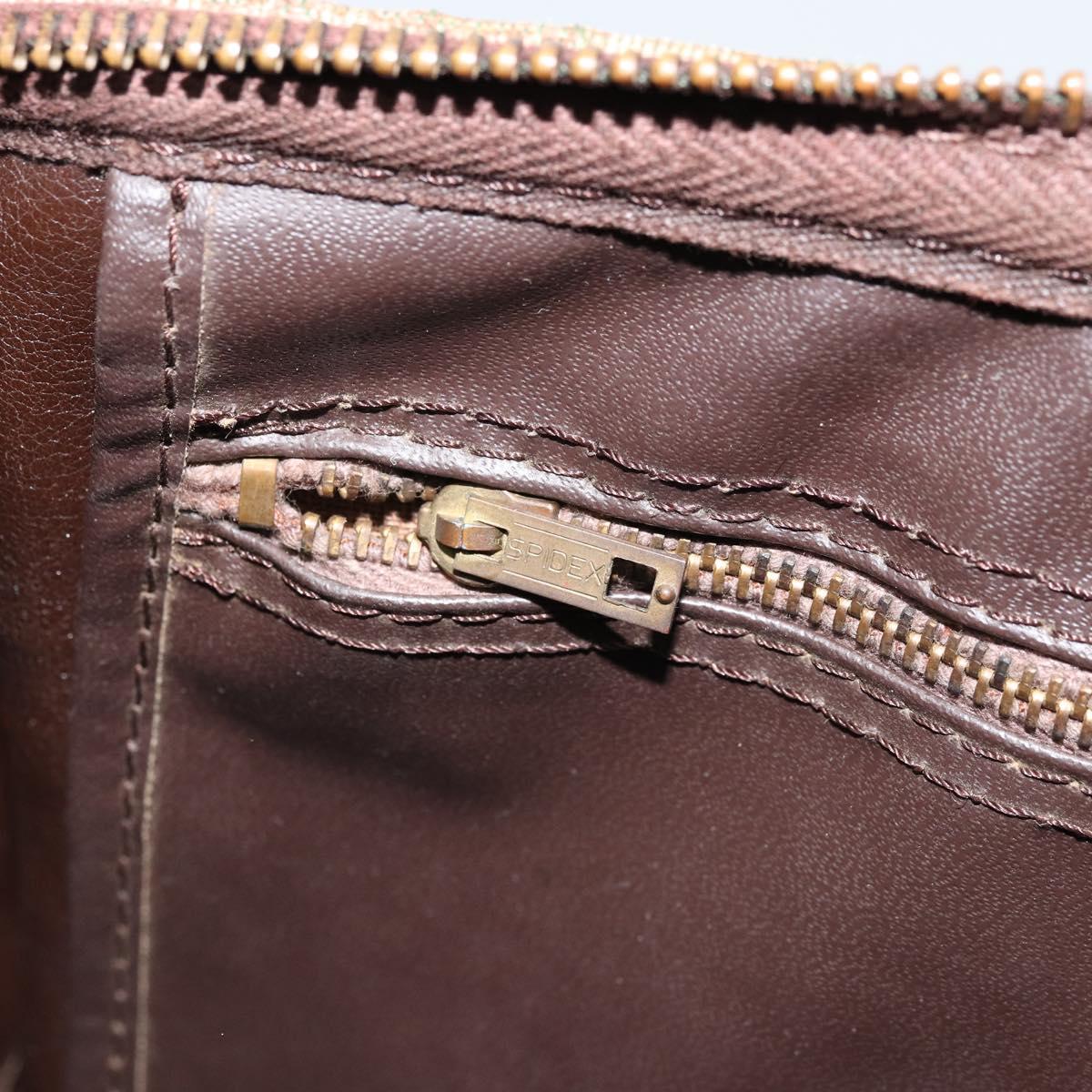 Christian Dior Trotter Canvas Boston Bag Beige Gold Auth LNZ706