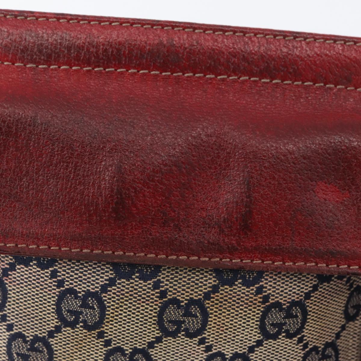 GUCCI GG Canvas Sherry Line Waist bag Beige Silver 28566 Auth LNZ713