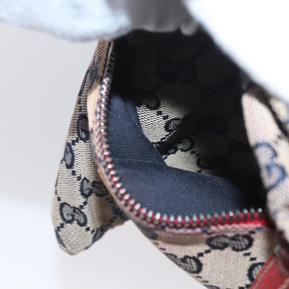 GUCCI GG Canvas Sherry Line Waist bag Beige Silver 28566 Auth LNZ713