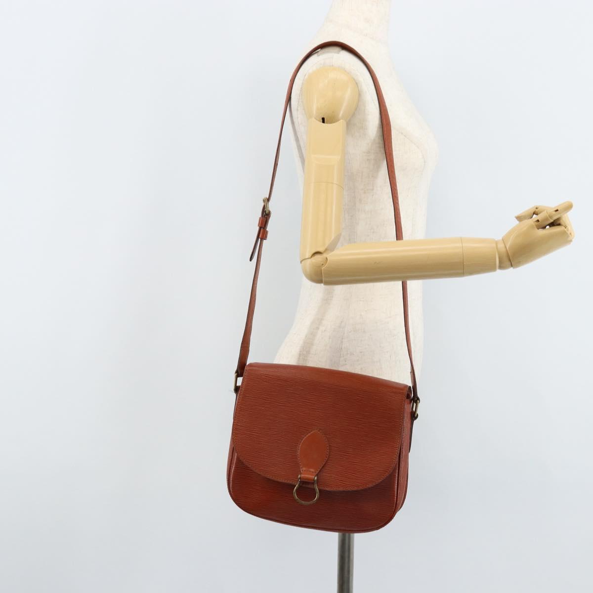LOUIS VUITTON Epi Saint Cloud GM Shoulder Bag Brown M52193 LV Auth LNZ717