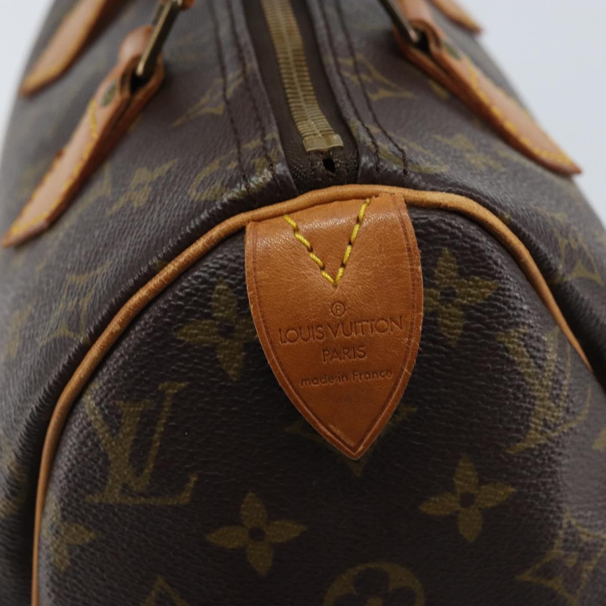 LOUIS VUITTON Monogram Speedy 25 Hand Bag M41528 LV Auth LNZ724V
