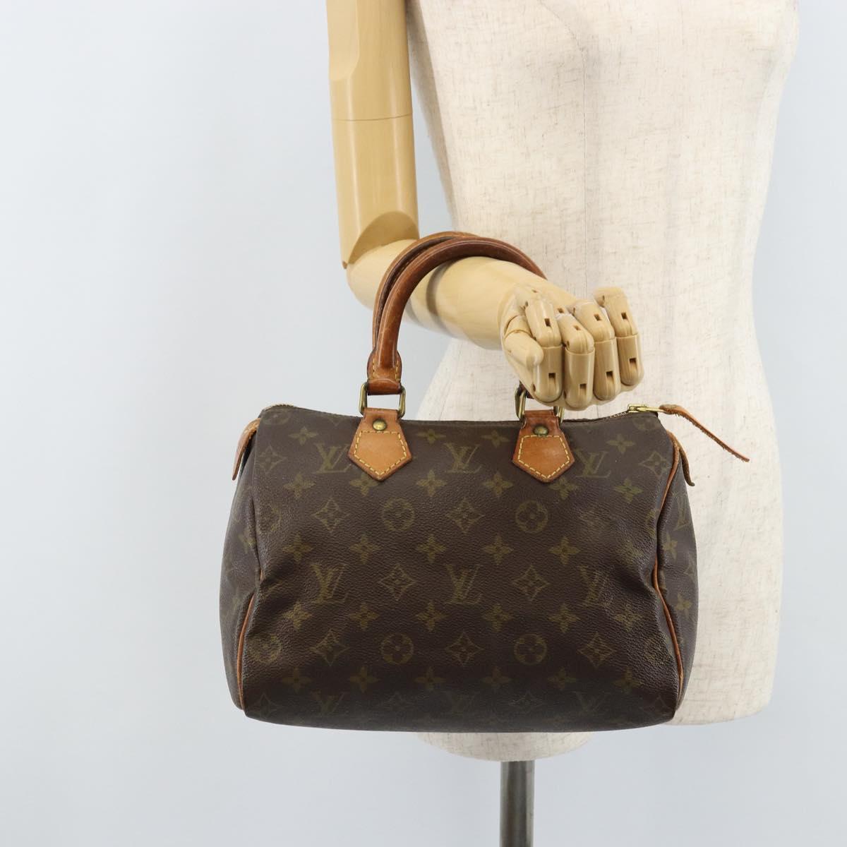 LOUIS VUITTON Monogram Speedy 25 Hand Bag M41528 LV Auth LNZ725