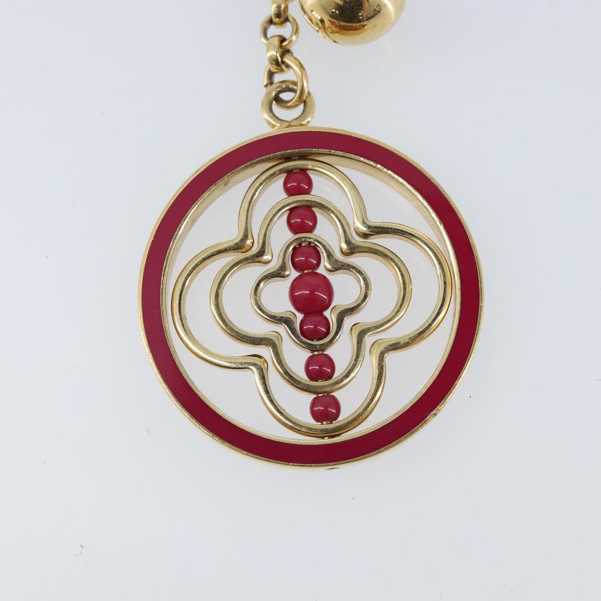 LOUIS VUITTON Fully Flower Charm metal Red Gold M67128 LV Auth LNZ728