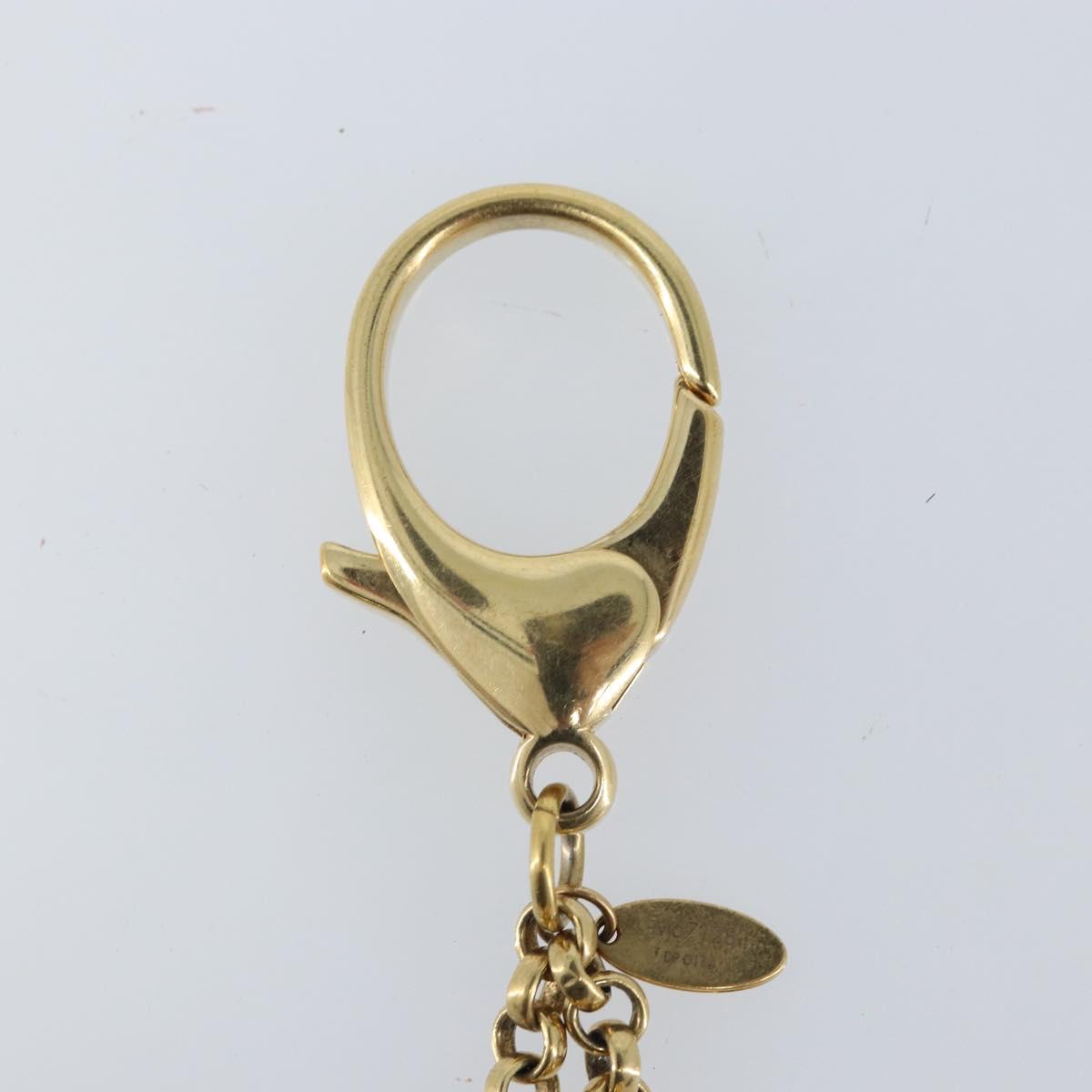 LOUIS VUITTON Fully Flower Charm metal Red Gold M67128 LV Auth LNZ728