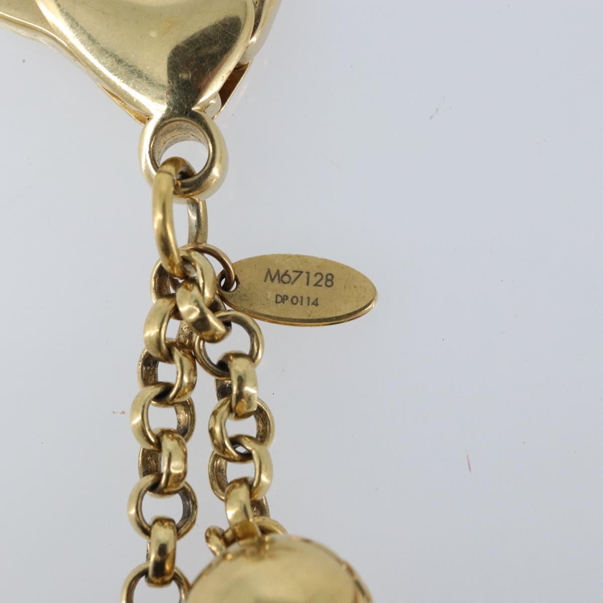 LOUIS VUITTON Fully Flower Charm metal Red Gold M67128 LV Auth LNZ728