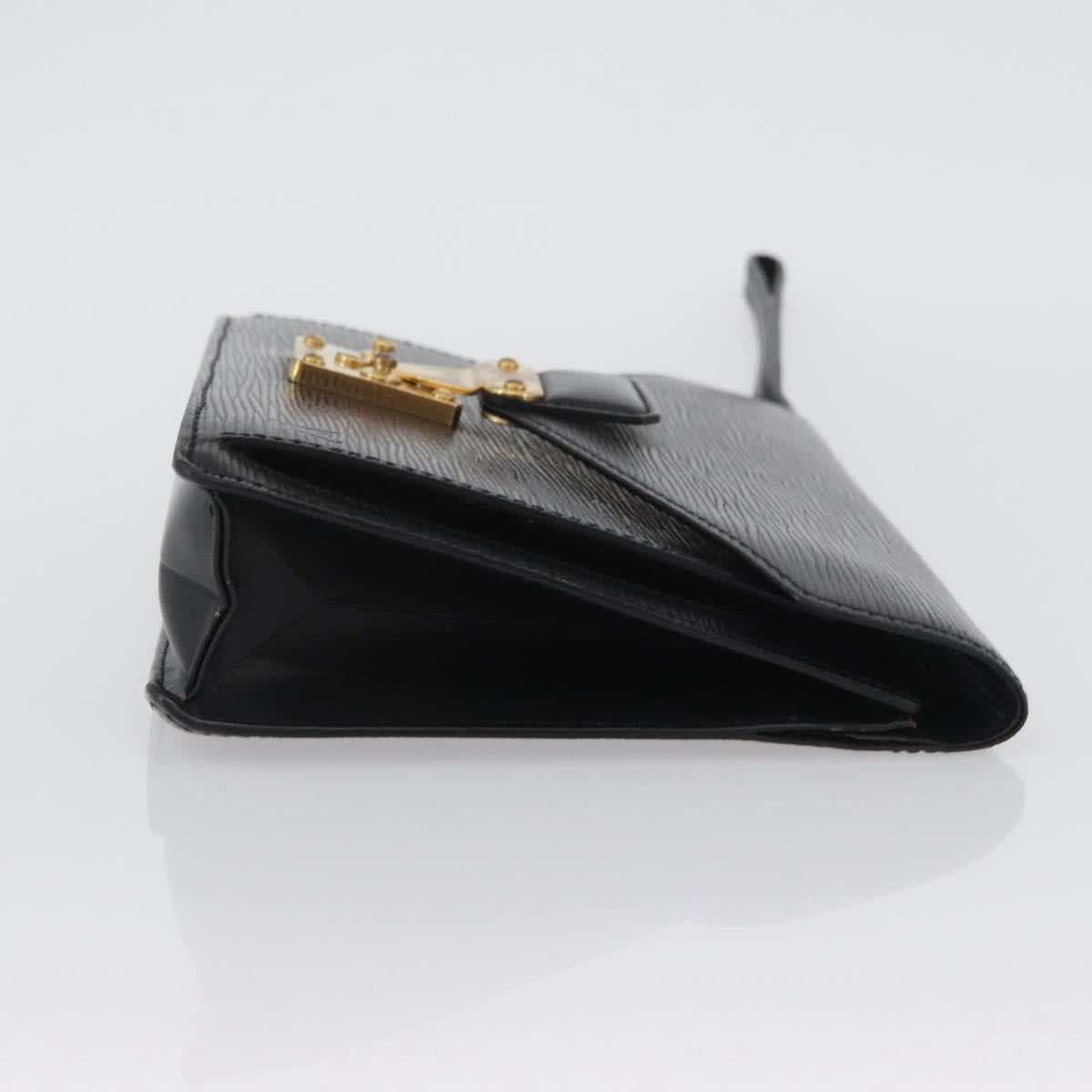 LOUIS VUITTON Epi Serie Dragonne Clutch Bag Black Noir M52612 LV Auth LNZ734