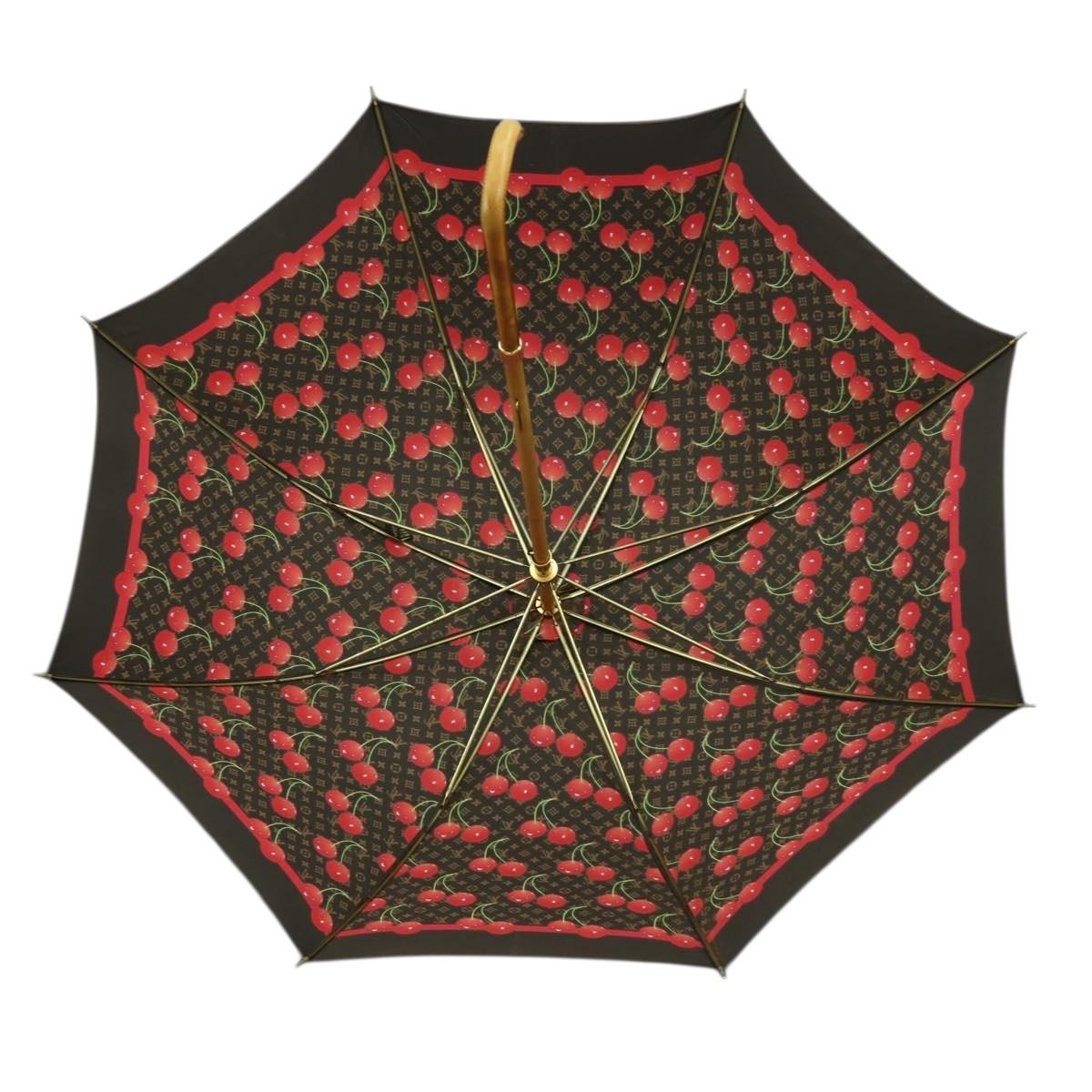 LOUIS VUITTON Monogram Cherry Umbrella Polyester Wood M70125 LV Auth LNZ750V