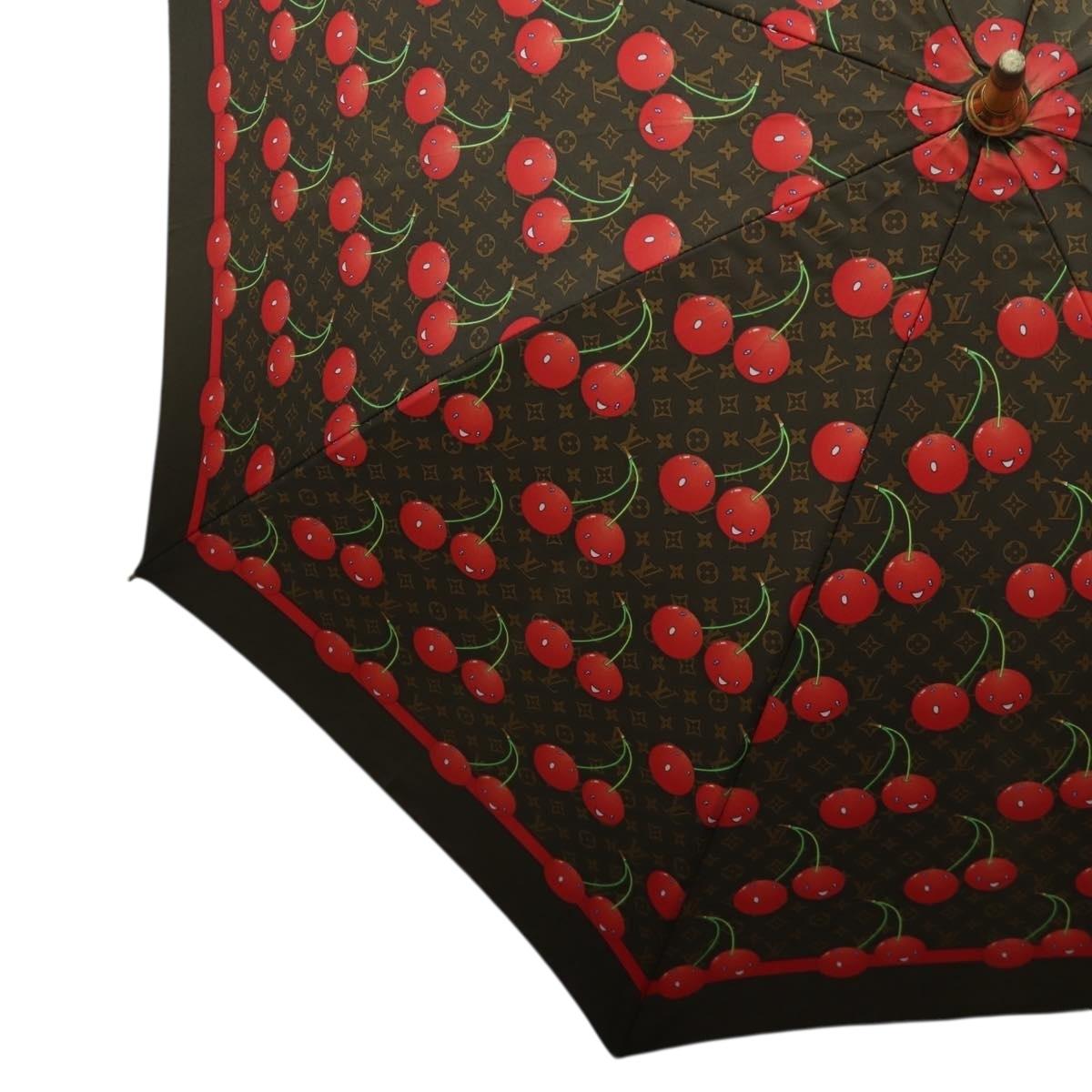 LOUIS VUITTON Monogram Cherry Umbrella Polyester Wood M70125 LV Auth LNZ750V