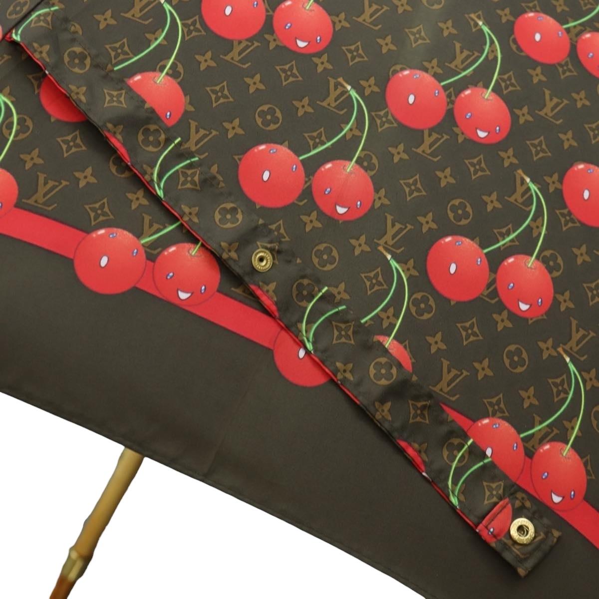 LOUIS VUITTON Monogram Cherry Umbrella Polyester Wood M70125 LV Auth LNZ750V