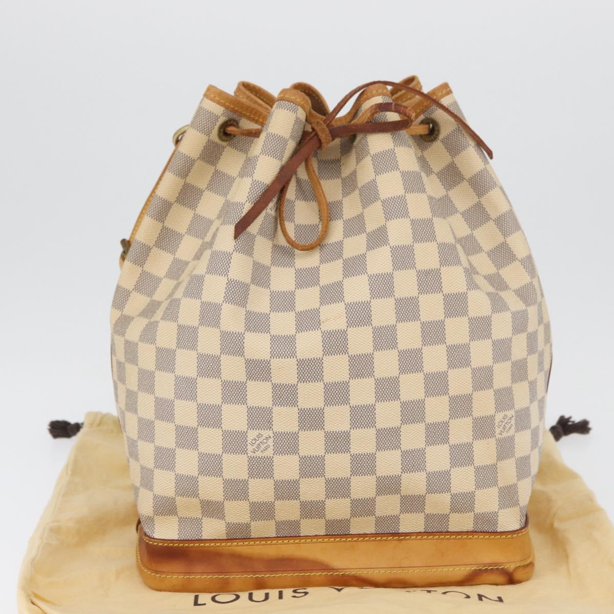 LOUIS VUITTON Damier Azur Noe Shoulder Bag N42222 LV Auth LNZ751A