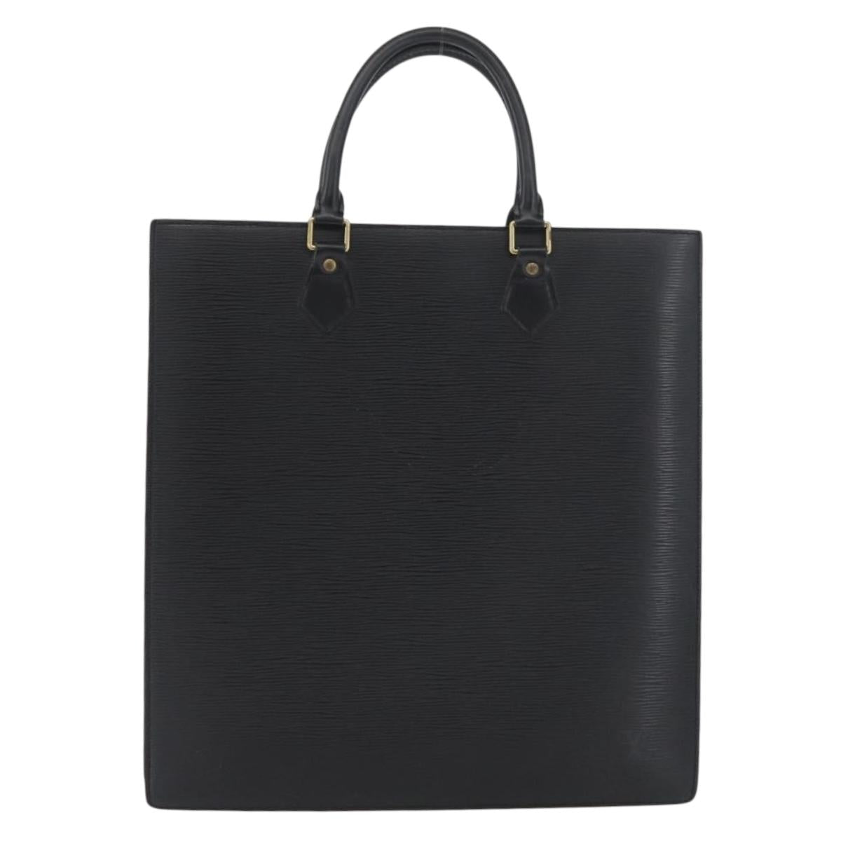 LOUIS VUITTON Epi Sac Plat PM Hand Bag Black M58658 LV Auth LNZ753