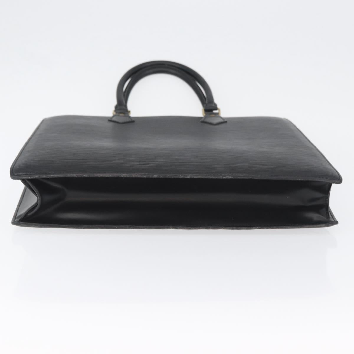 LOUIS VUITTON Epi Sac Plat PM Hand Bag Black M58658 LV Auth LNZ753