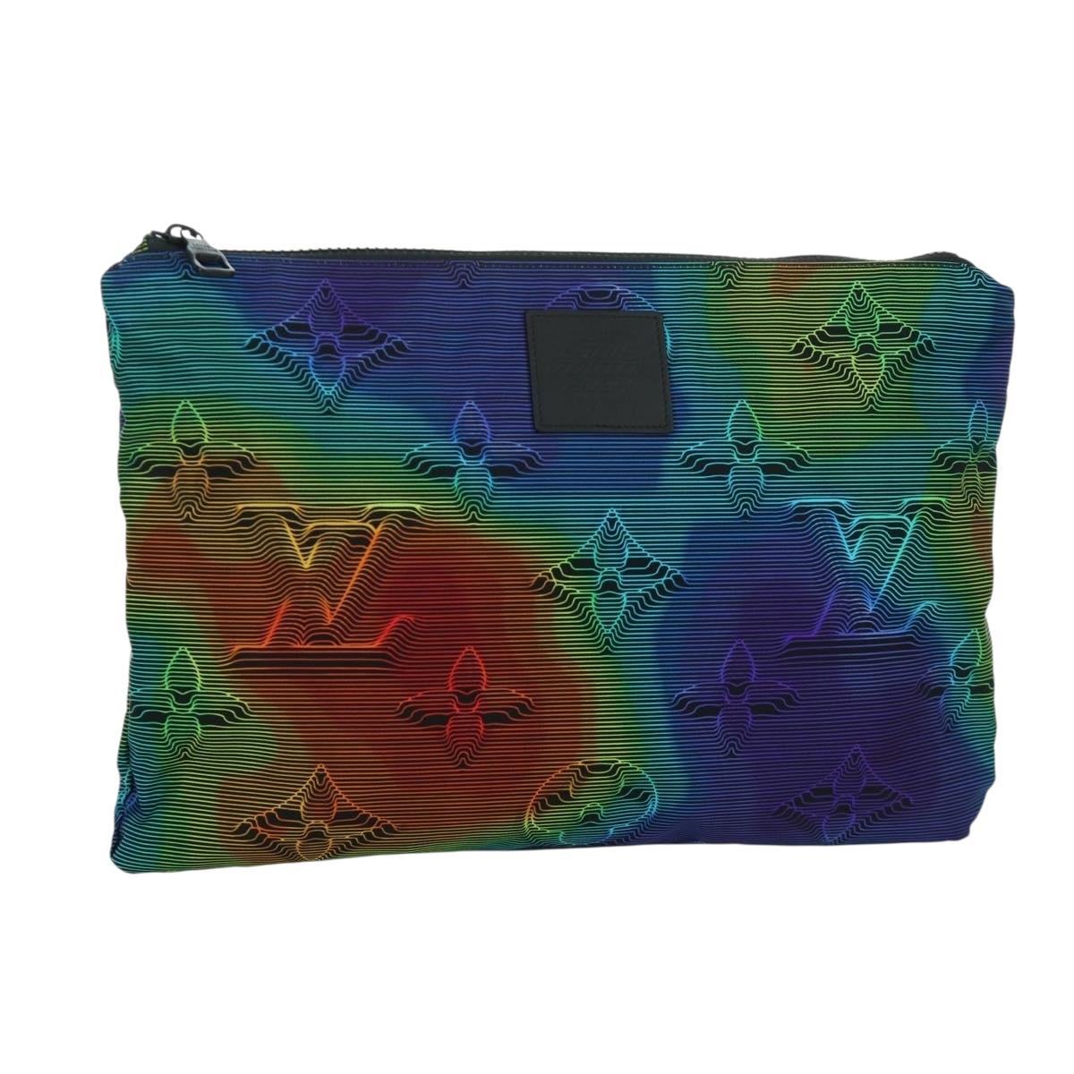 LOUIS VUITTON Pochette Reversible Bag Nylon Multicolor M68777 LV Auth LNZ761SAM