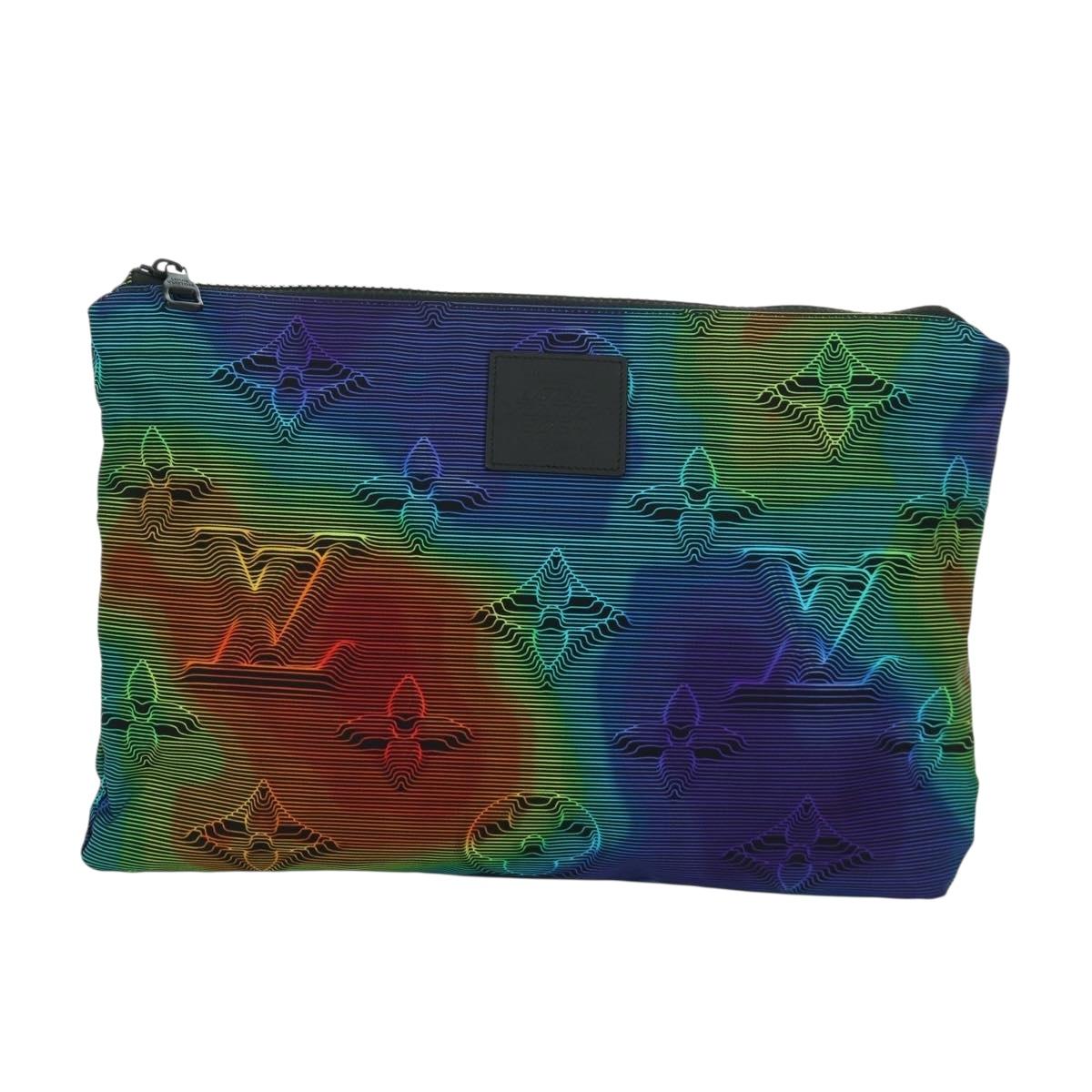 LOUIS VUITTON Pochette Reversible Bag Nylon Multicolor M68777 LV Auth LNZ761SAM