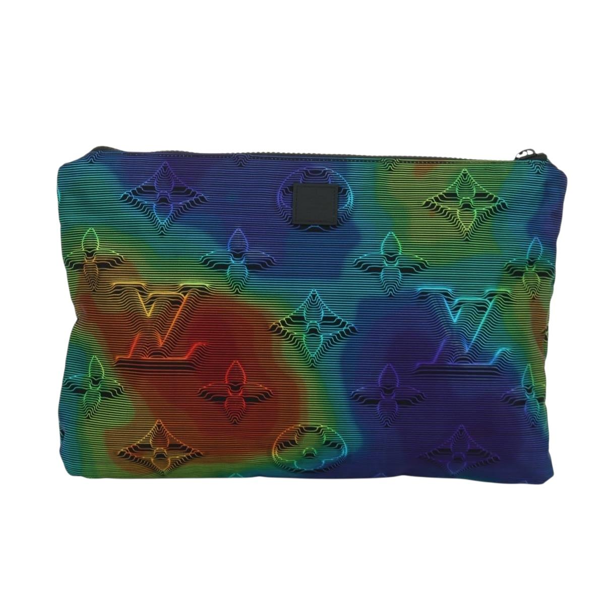 LOUIS VUITTON Pochette Reversible Bag Nylon Multicolor M68777 LV Auth LNZ761SAM
