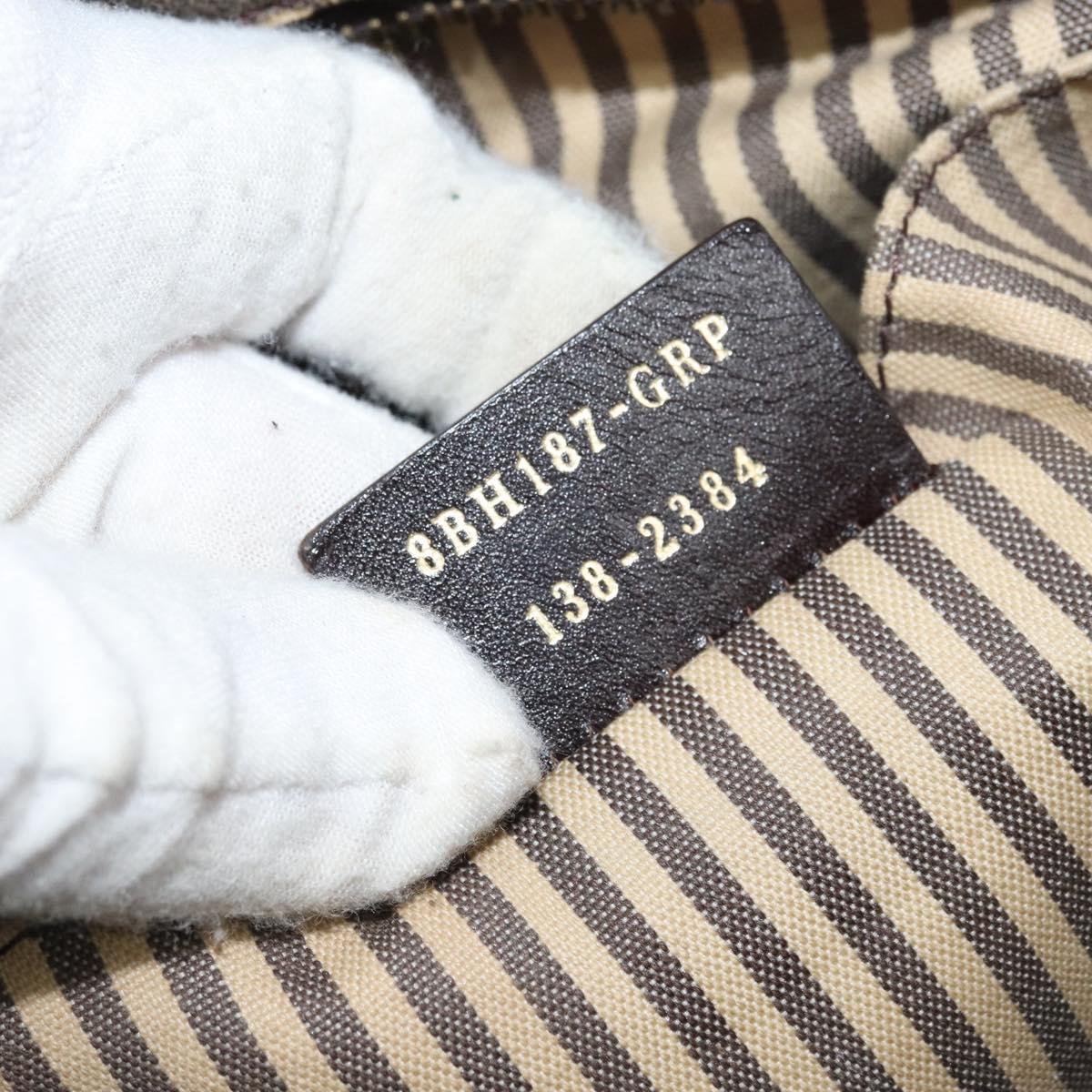 FENDI Zucca Canvas Tote Bag PVC Black Brown Auth LNZ764