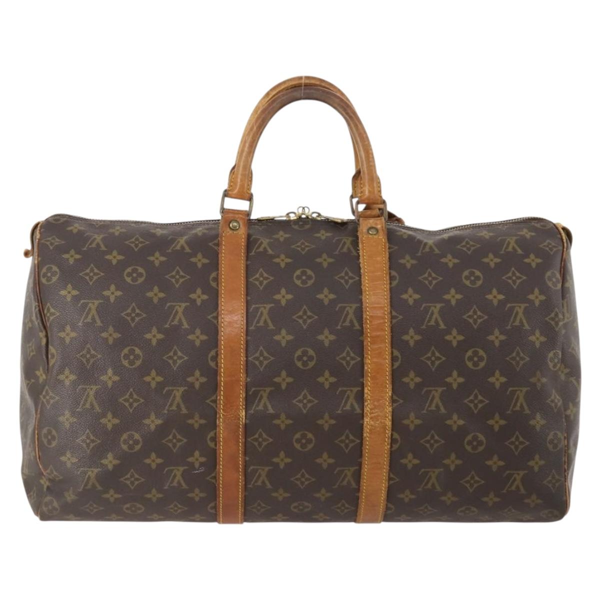 LOUIS VUITTON Monogram Keepall 50 Boston Bag M41426 LV Auth LNZ775