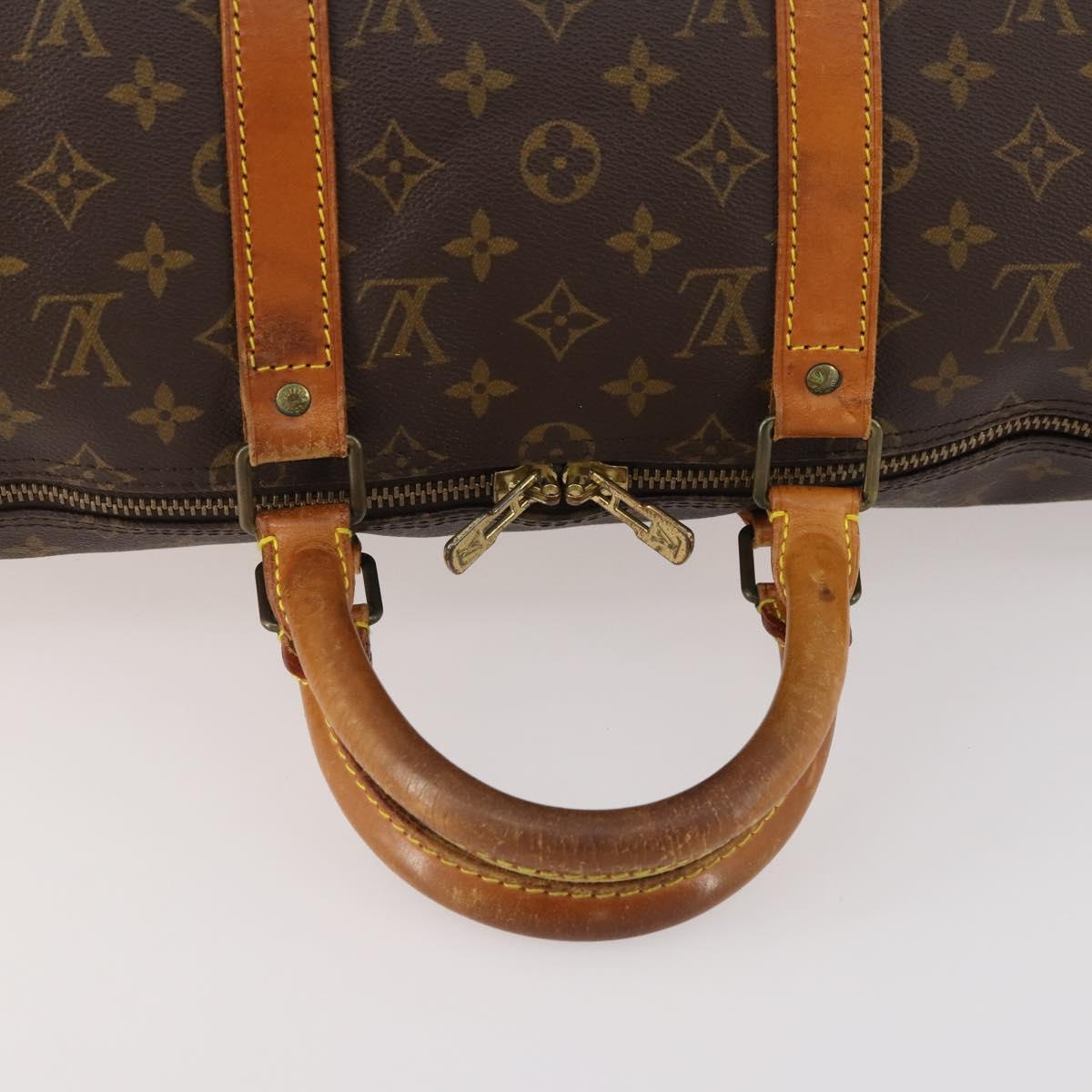 LOUIS VUITTON Monogram Keepall 50 Boston Bag M41426 LV Auth LNZ776