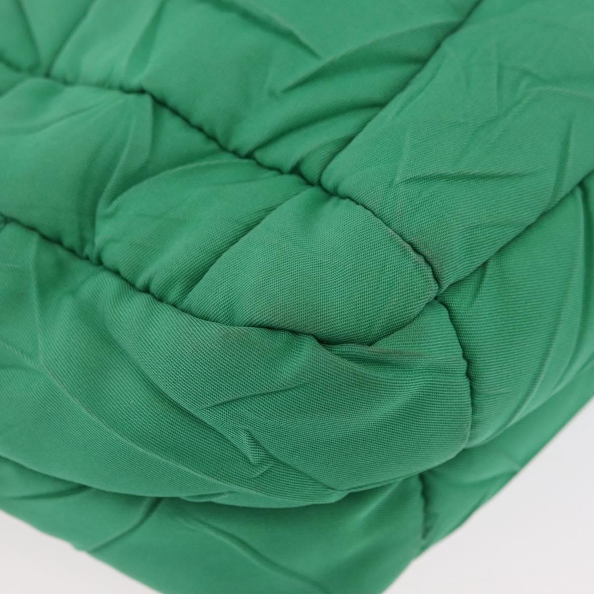 PRADA Shoulder Bag Nylon Green Gold Auth LNZ781