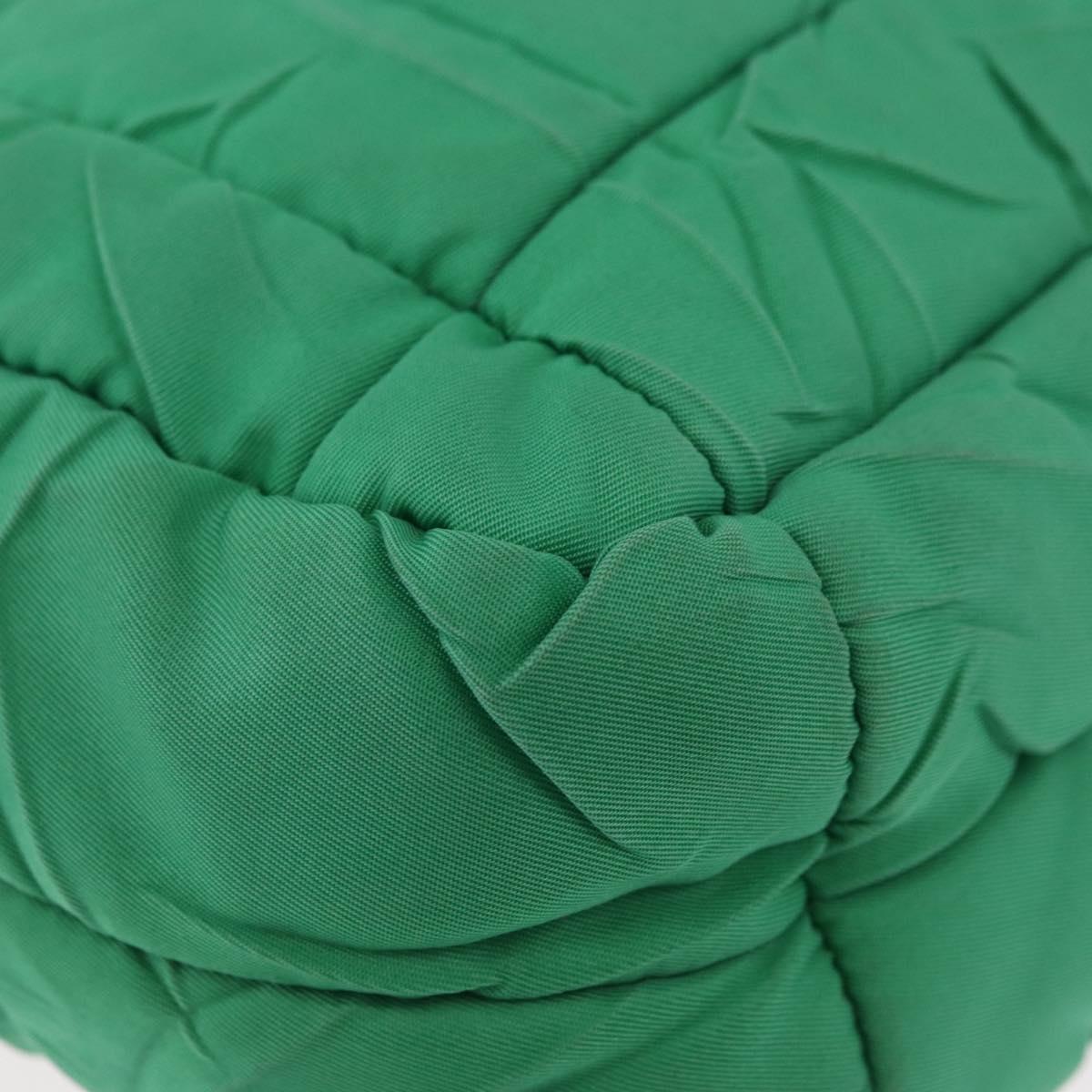 PRADA Shoulder Bag Nylon Green Gold Auth LNZ781