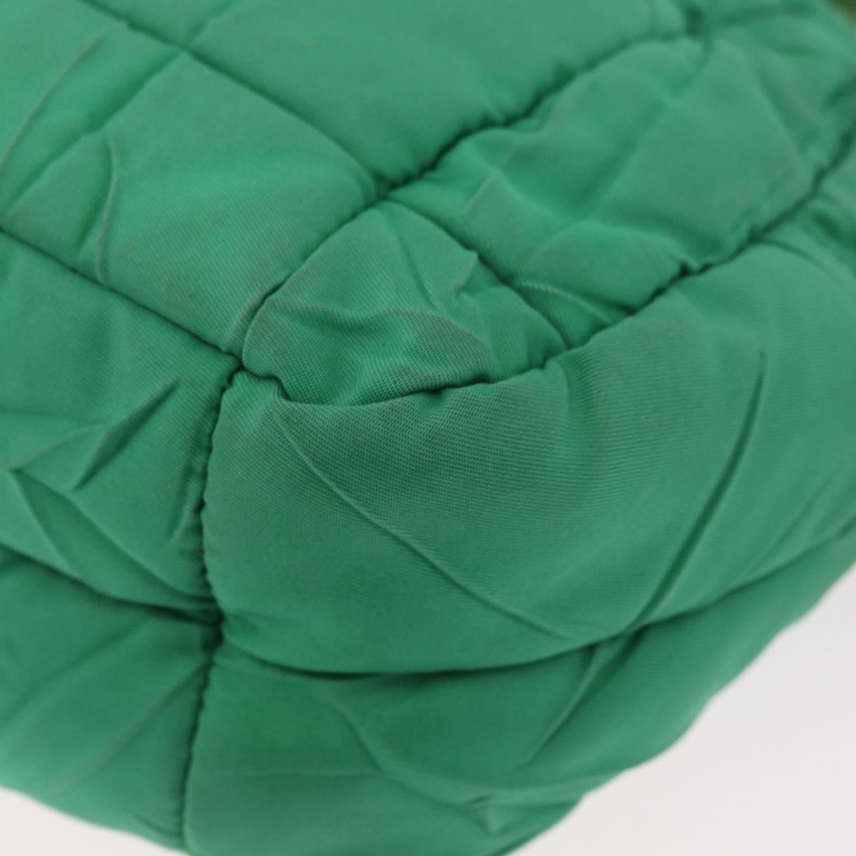 PRADA Shoulder Bag Nylon Green Gold Auth LNZ781