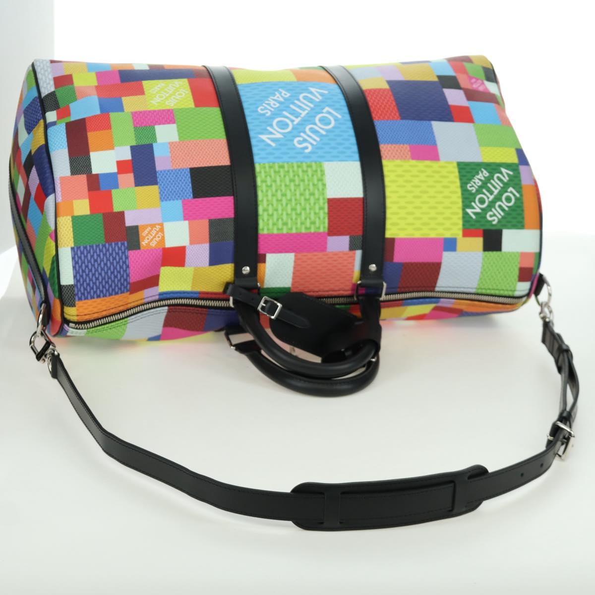 LOUIS VUITTON Damier Graffiti 3D Keepall Bandouliere 50 N50019 LV Auth LNZ783SM