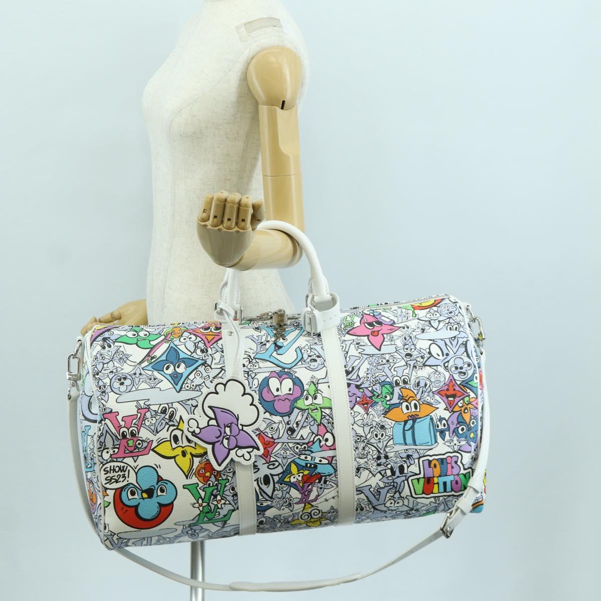 LOUIS VUITTON Monogram Comics Keepall Bandouliere 50 Bag M21863 LV Auth LNZ784SM