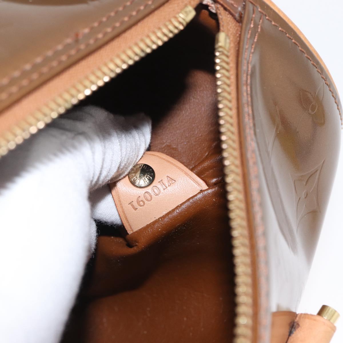 LOUIS VUITTON Monogram Vernis Bedford Hand Bag Bronze M91131 LV Auth LNZ786A