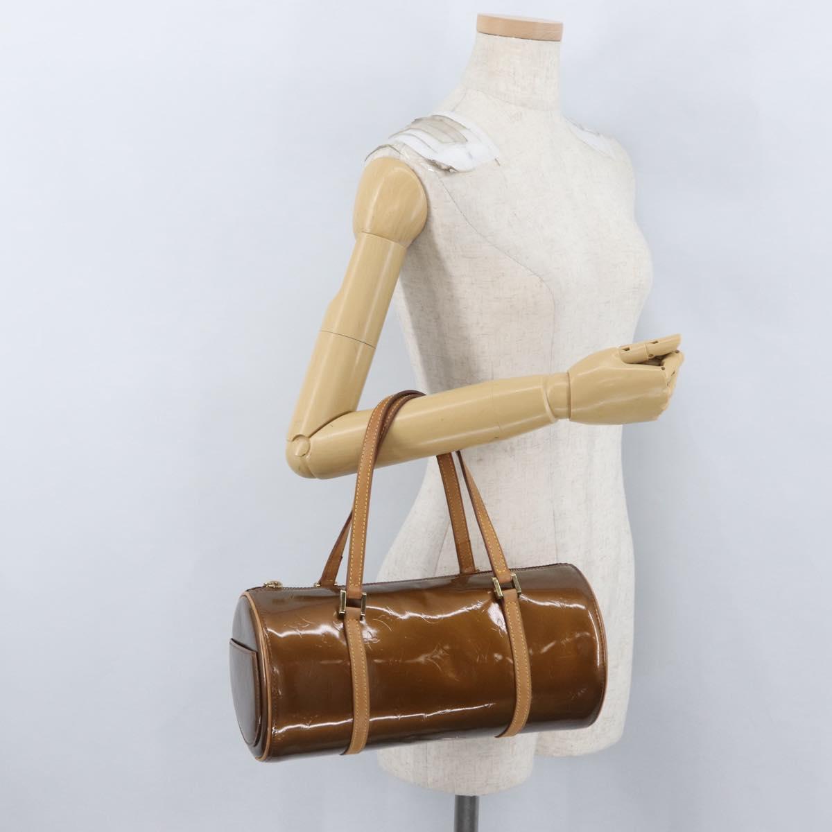 LOUIS VUITTON Monogram Vernis Bedford Hand Bag Bronze M91131 LV Auth LNZ786A