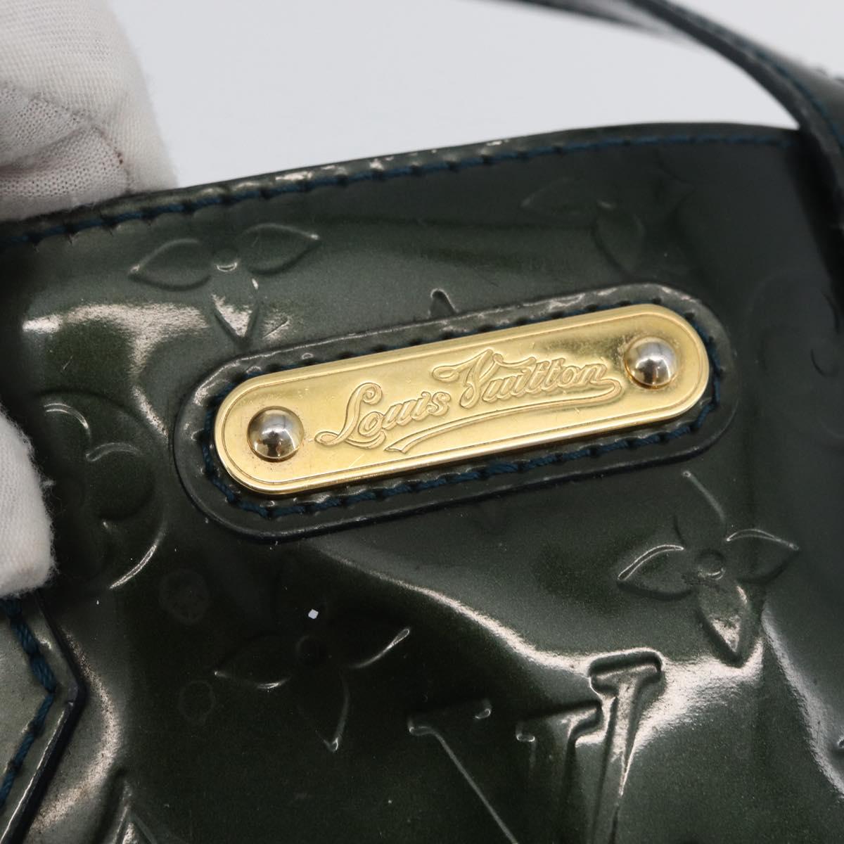 LOUIS VUITTON Monogram Vernis Wilshire PM Bag Blue Galatic M93646 LV Auth LNZ787