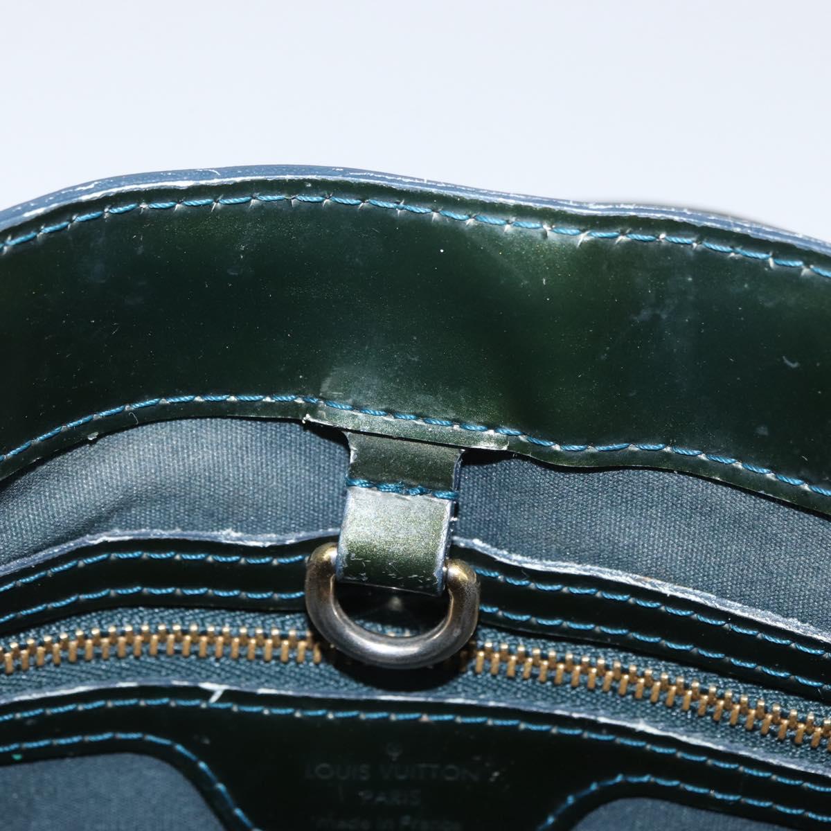 LOUIS VUITTON Monogram Vernis Wilshire PM Bag Blue Galatic M93646 LV Auth LNZ787