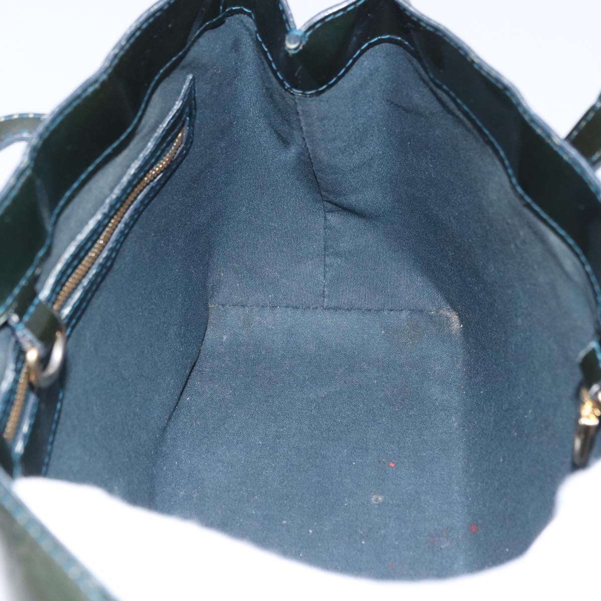 LOUIS VUITTON Monogram Vernis Wilshire PM Bag Blue Galatic M93646 LV Auth LNZ787