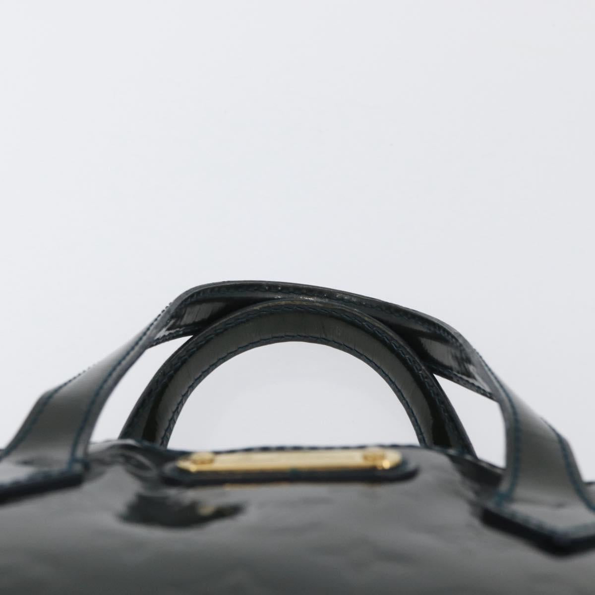 LOUIS VUITTON Monogram Vernis Wilshire PM Bag Blue Galatic M93646 LV Auth LNZ787