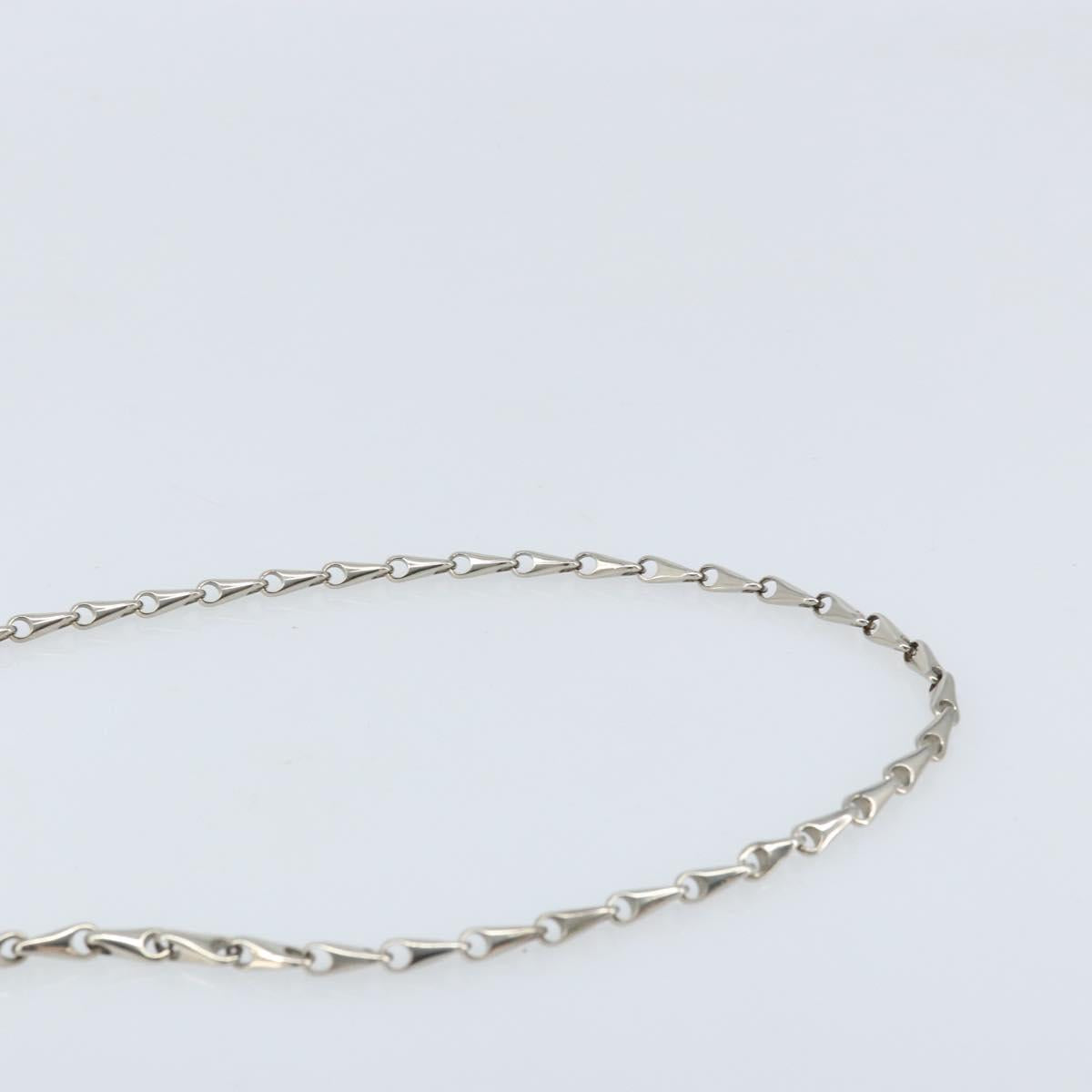 CELINE Star Ball Chain Shoulder Bag Leather White Silver Auth LNZ806