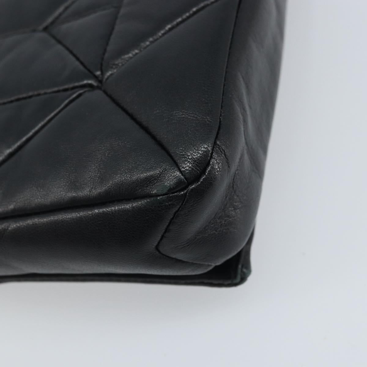 Miu Miu Shoulder Bag Leather Black Silver Auth LNZ824A