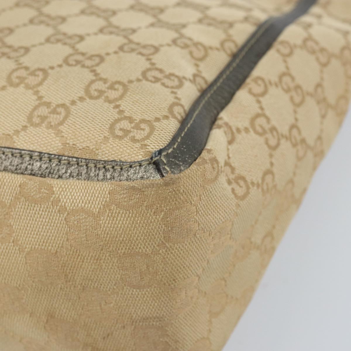 GUCCI GG Canvas Tote Bag Black Gold 146247 Auth LNZ828A