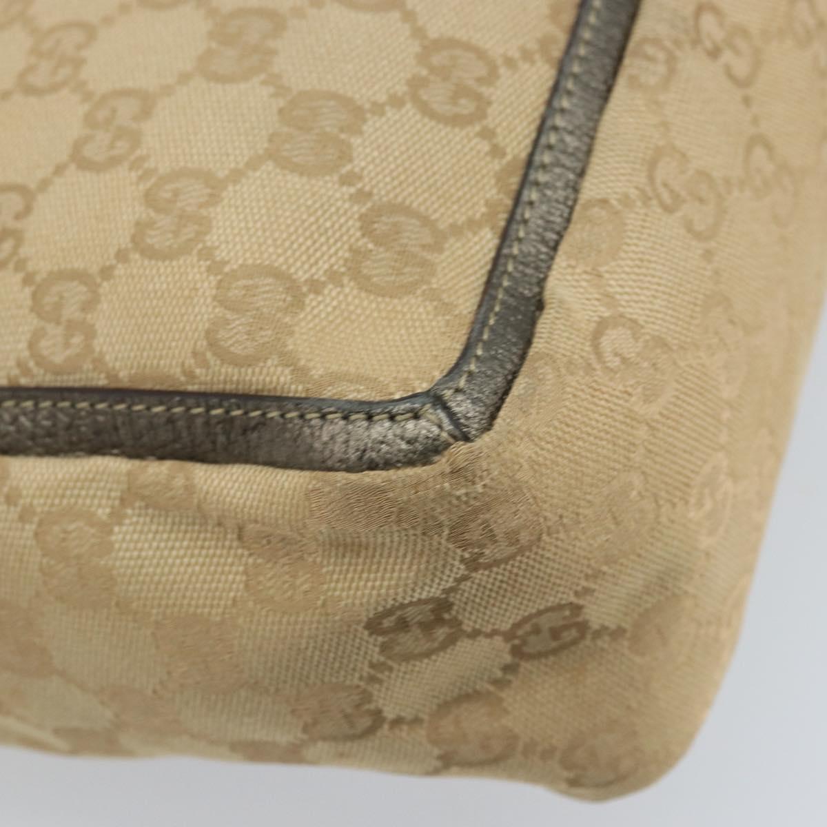 GUCCI GG Canvas Tote Bag Black Gold 146247 Auth LNZ828A
