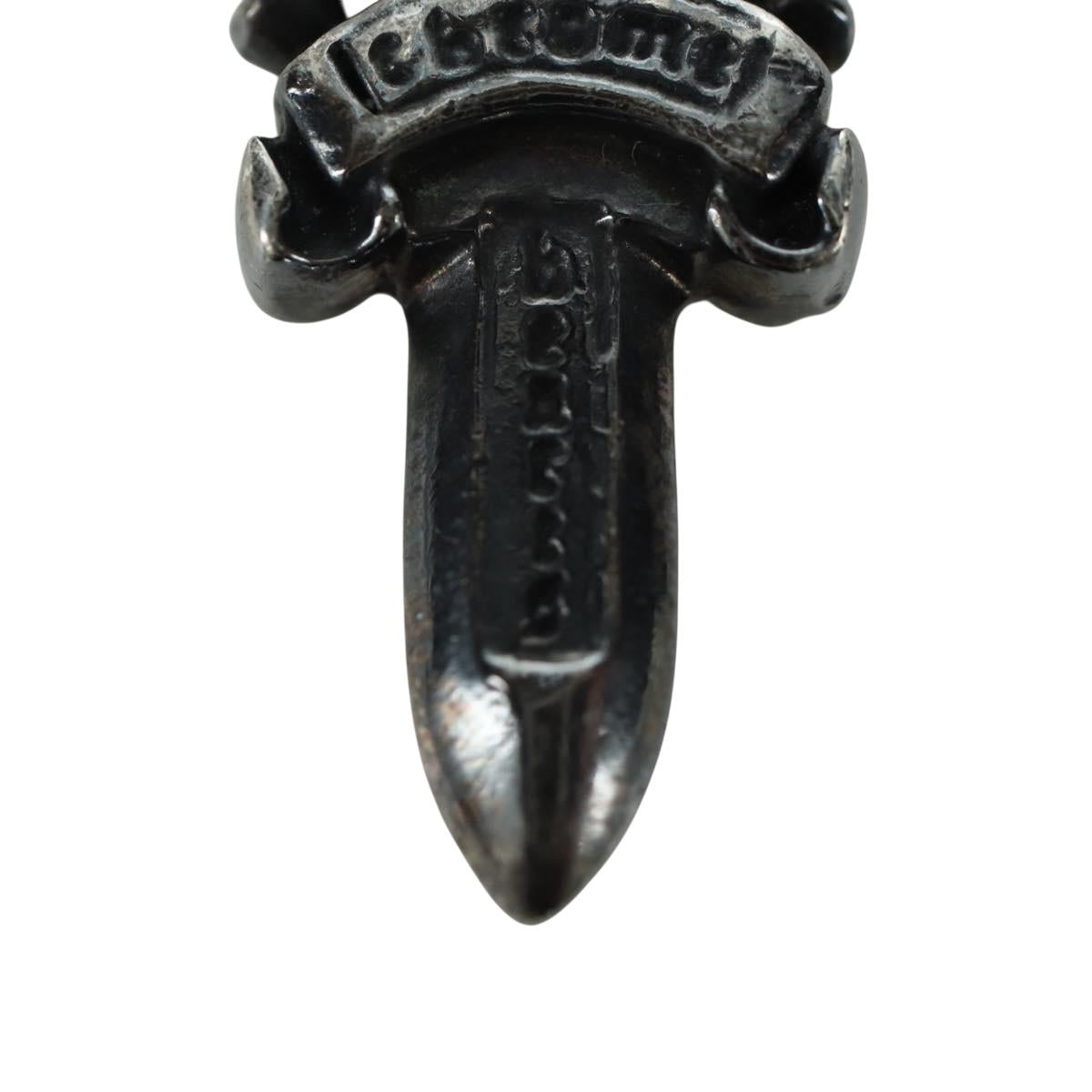 Chrome Hearts Dagger Pendant Top Ag925 Silver Auth LNZ831SAV