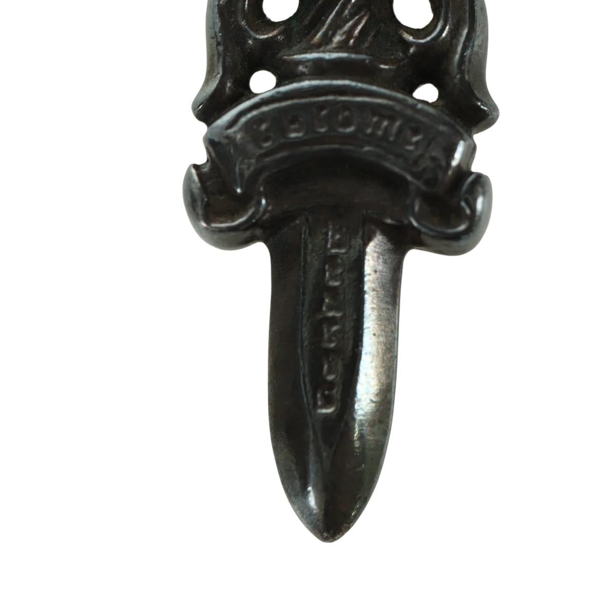 Chrome Hearts Dagger Pendant Top Ag925 Silver Auth LNZ832SAV