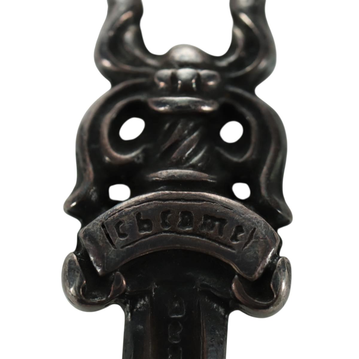 Chrome Hearts Dagger Charm Pendant Top Ag925 Silver Auth LNZ833SAV