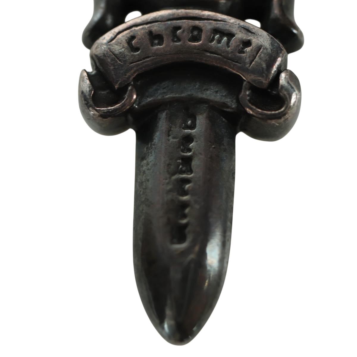 Chrome Hearts Dagger Charm Pendant Top Ag925 Silver Auth LNZ833SAV