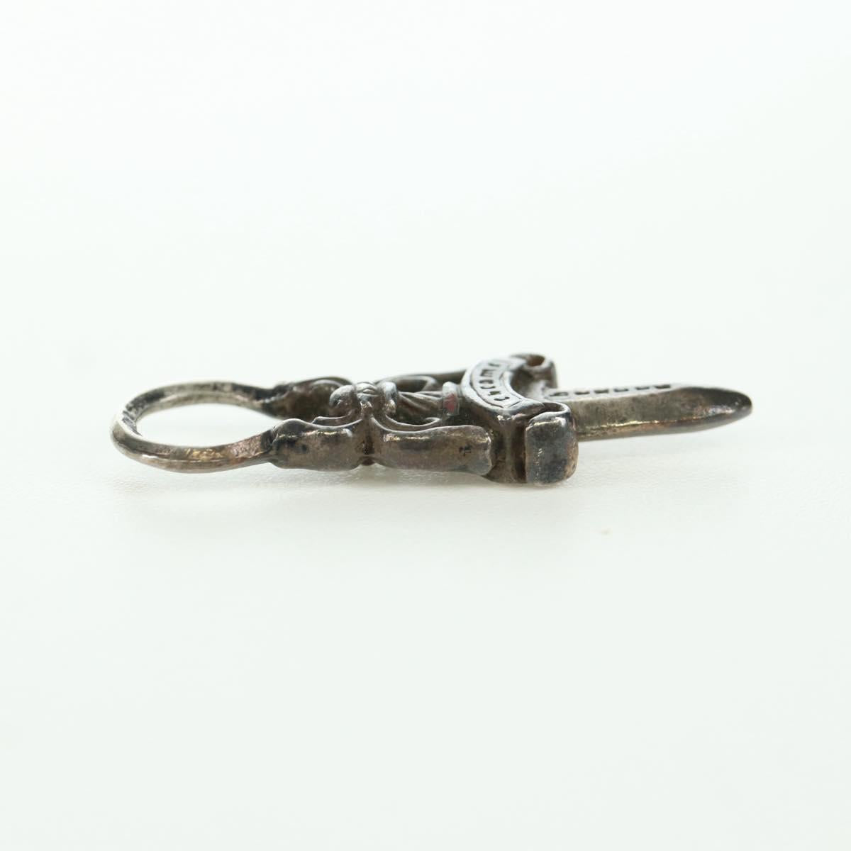 Chrome Hearts Dagger Pendant Top Ag925 Silver Auth LNZ834SAV