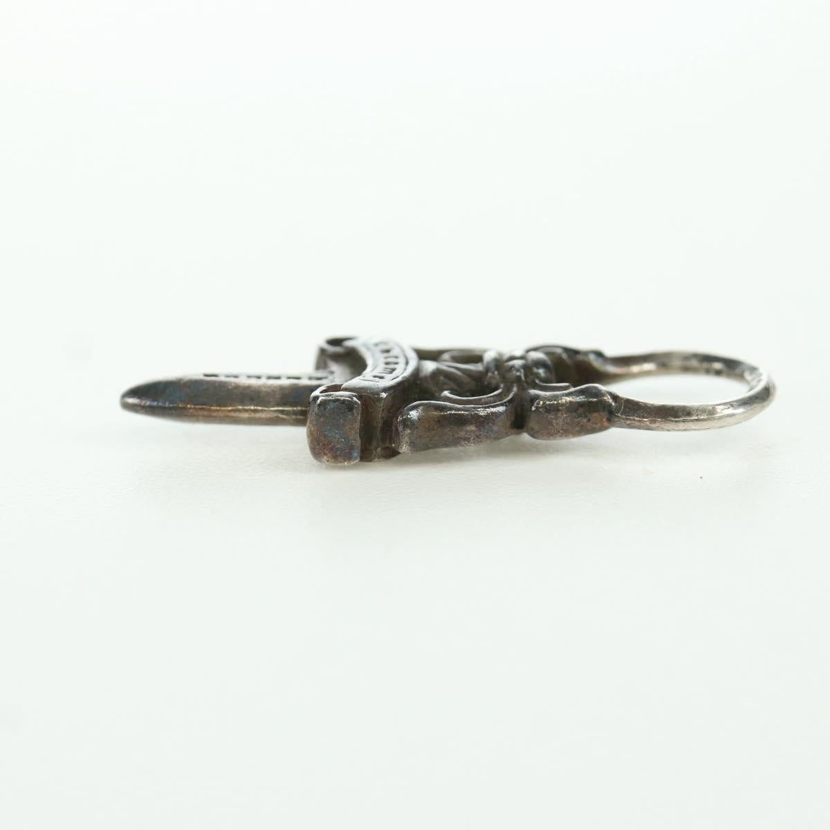 Chrome Hearts Dagger Pendant Top Ag925 Silver Auth LNZ834SAV
